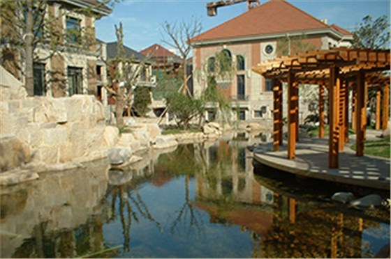 别墅社区大型鱼池（上海古北臻园）