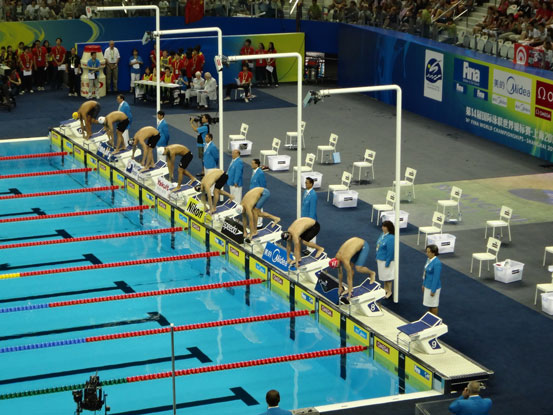 上海东方体育中心游泳馆比赛泳池